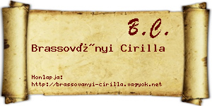 Brassoványi Cirilla névjegykártya